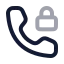 Calllocked icon with twotone rounded style