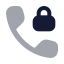 Calllocked icon with bulk rounded style