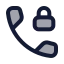 Calllocked icon with duotone rounded style