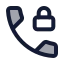 Calllocked icon with duotone standard style
