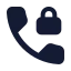 Calllocked icon with solid standard style