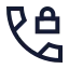 Calllocked icon with stroke sharp style