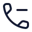Callminus icon with stroke rounded style