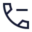 Callminus icon with stroke sharp style