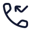 Callmissed icon with stroke rounded style