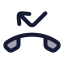 Callmissed icon with duotone rounded style