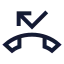 Callmissed icon with stroke sharp style