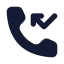 Callmissed icon with solid rounded style