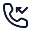 Callmissed icon with stroke rounded style