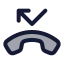 Callmissed icon with duotone rounded style