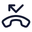 Callmissed icon with stroke rounded style