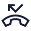 Callmissed icon with stroke sharp style