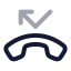 Callmissed icon with twotone rounded style