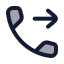 Calloutgoing icon with duotone rounded style