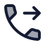 Calloutgoing icon with duotone standard style