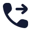 Calloutgoing icon with solid rounded style