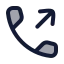 Calloutgoing icon with duotone rounded style