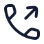 Calloutgoing icon with stroke rounded style
