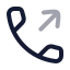Calloutgoing icon with twotone rounded style