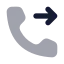 Calloutgoing icon with bulk rounded style