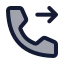 Calloutgoing icon with duotone standard style