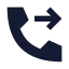 Calloutgoing icon with solid sharp style
