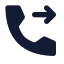 Calloutgoing icon with solid standard style