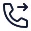 Calloutgoing icon with stroke standard style