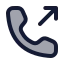 Calloutgoing icon with duotone rounded style