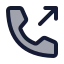 Calloutgoing icon with duotone standard style
