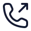 Calloutgoing icon with stroke rounded style