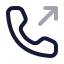 Calloutgoing icon with twotone rounded style