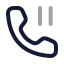 Callpaused icon with twotone rounded style