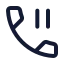 Callpaused icon with stroke standard style