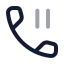 Callpaused icon with twotone rounded style