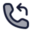 Callreceived icon with duotone rounded style