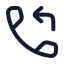 Callreceived icon with stroke rounded style
