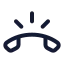 Callringing icon with stroke rounded style