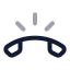 Callringing icon with twotone rounded style