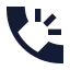 Callringing icon with solid sharp style
