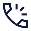 Callringing icon with stroke sharp style