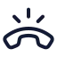Callringing icon with stroke rounded style
