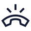 Callringing icon with stroke sharp style