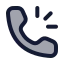 Callringing icon with duotone rounded style