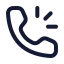 Callringing icon with stroke rounded style
