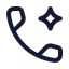 Callspark icon with stroke rounded style
