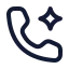 Callspark icon with stroke rounded style