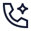 Callspark icon with stroke sharp style