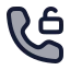 Callunlocked icon with duotone rounded style