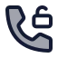 Callunlocked icon with duotone standard style